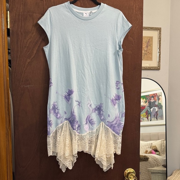 Collina Strada x Puma Floral Dress with Lace Hem - Picture 3 of 7